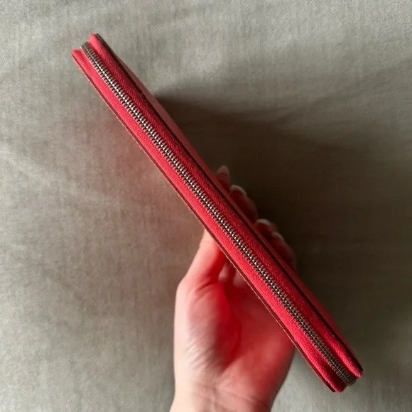 ☀️Hermès☀️Silk'In Classic Epsom Long Wallet Rose Jaipur Astrologie Nouvelle